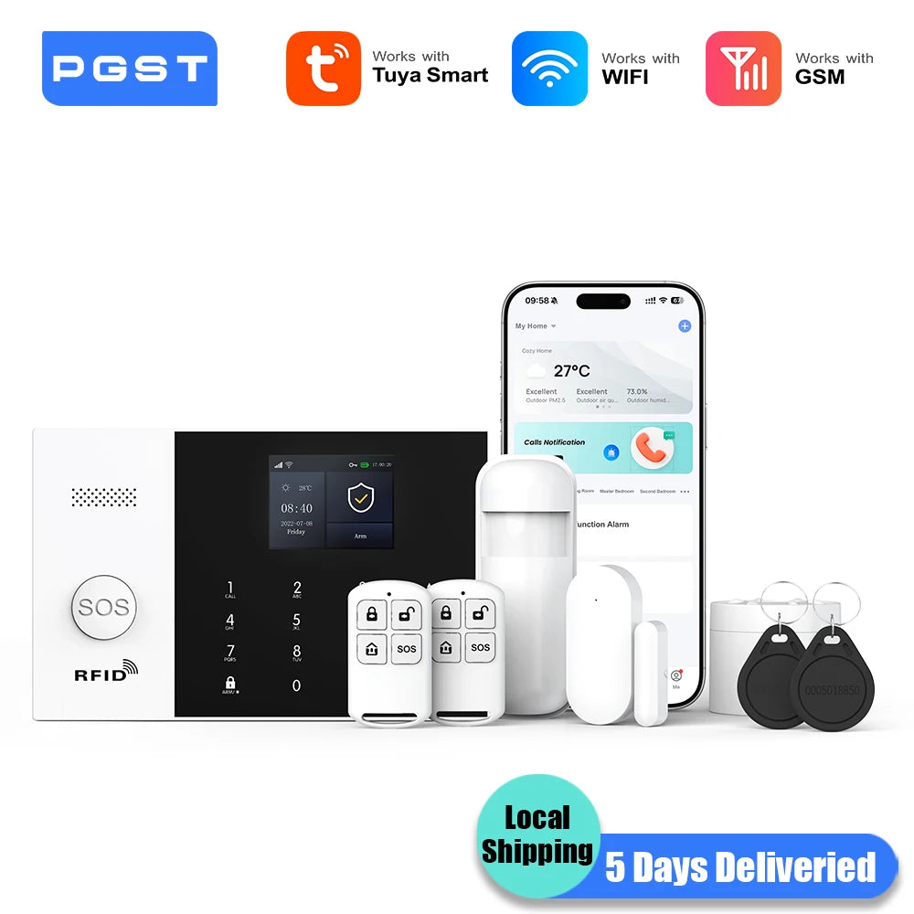 Smart Home Alarm System | WiFi GSM Motion Sensor Kit | Tidesmit EU Tidesmit