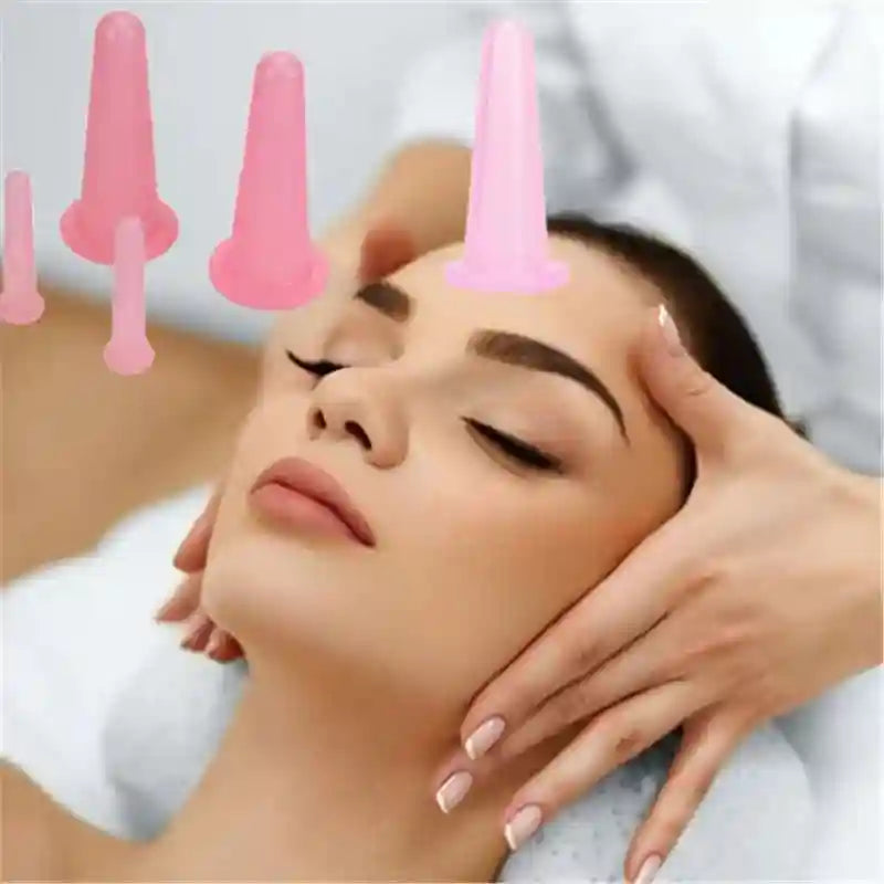 Silicone Facial Cupping Massage Cups - 2-Piece Anti-Aging Set Eye Massage Instrument Tidesmit