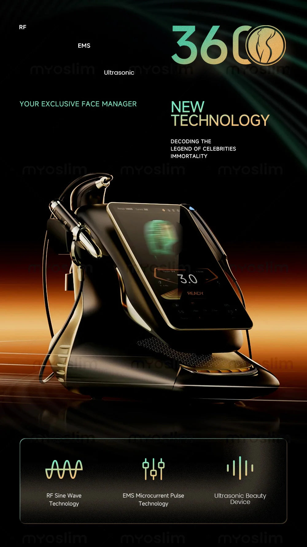Hifu Facial Slimming Machine 360MAX – Professional Anti Aging Device Massage Chairs Tidesmit