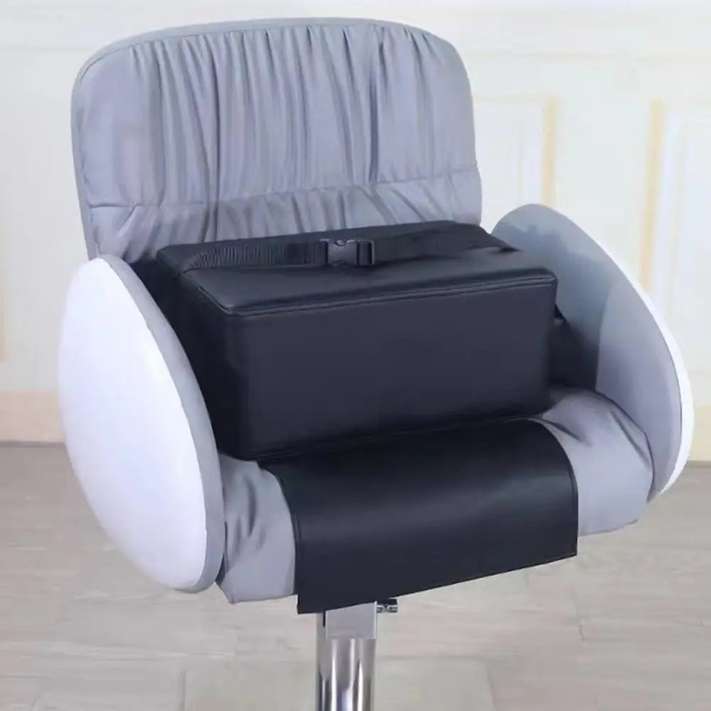 Barber Child Booster Seat - Black PU Leather Kids Salon Stool Massage Chairs Tidesmit