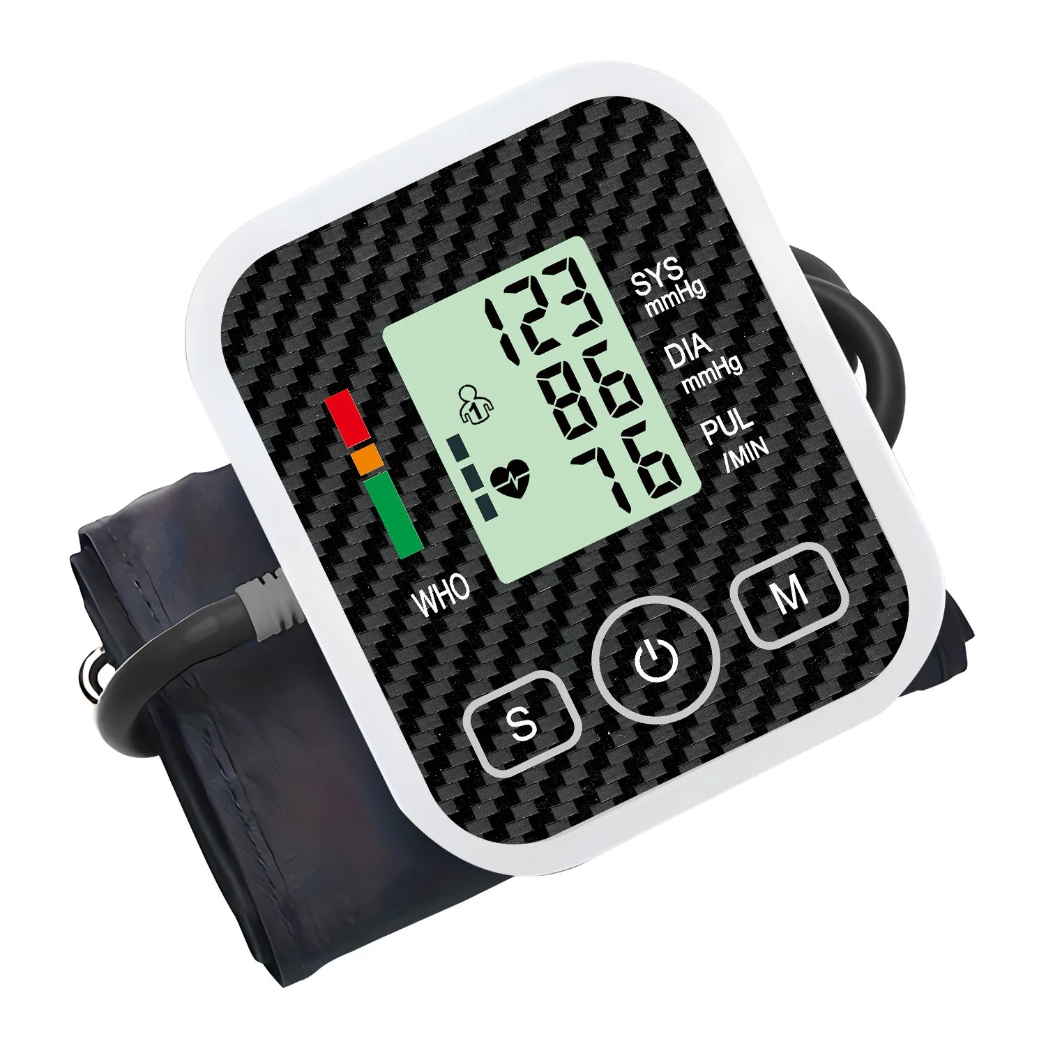 Automatic Digital Upper Arm Blood Pressure Monitor LCD & Cuff Medical Measuring BP & Pulse Rate Blood Pressure Monitors for Home
