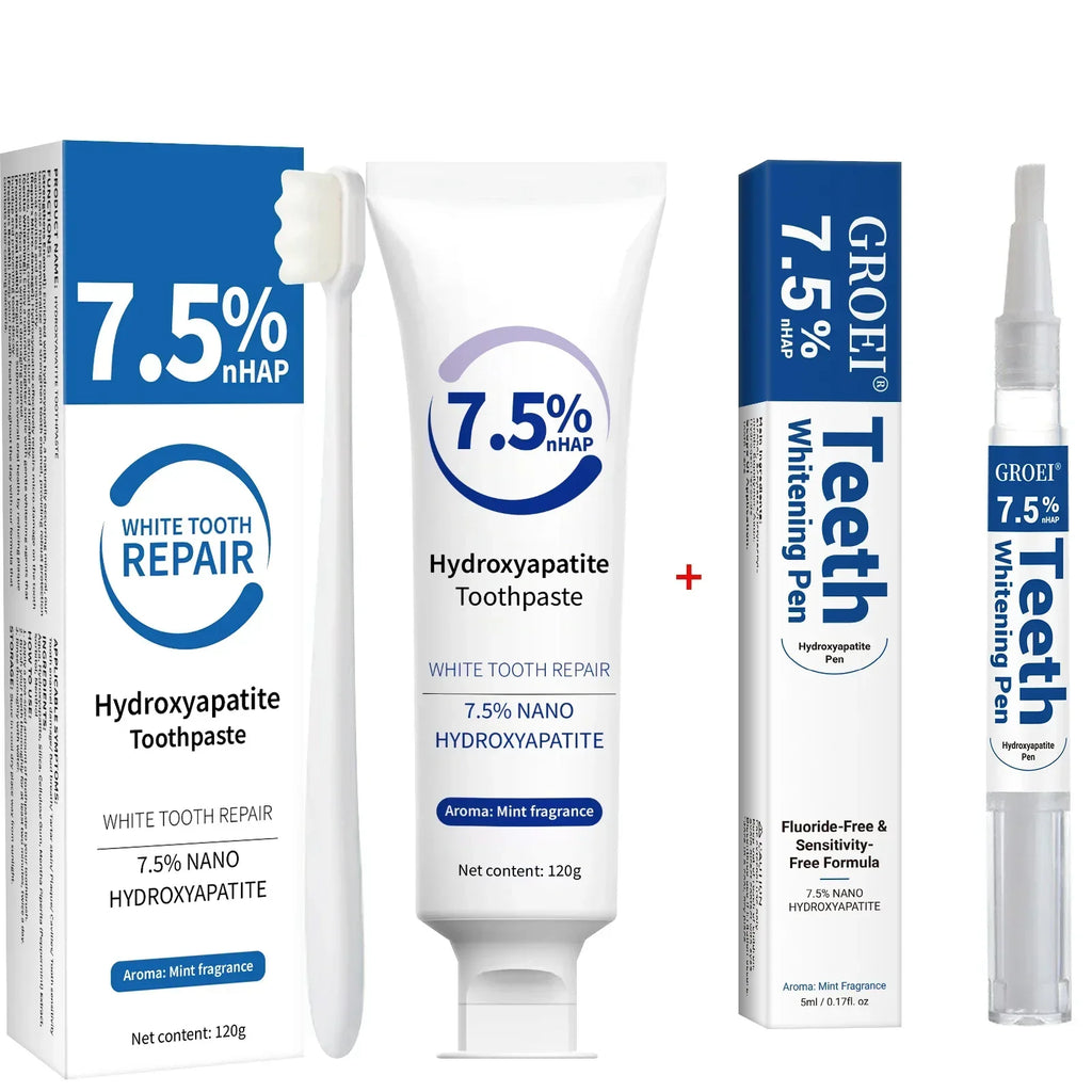 Tidesmit Hydroxyapatite Enamel Repair Toothpaste and Whitening Pen for stain removal and fresh breath