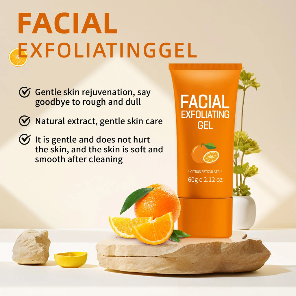 Orange Exfoliating Gel 60g - Natural Gentle Face Scrub Scrubs Treatments Tidesmit
