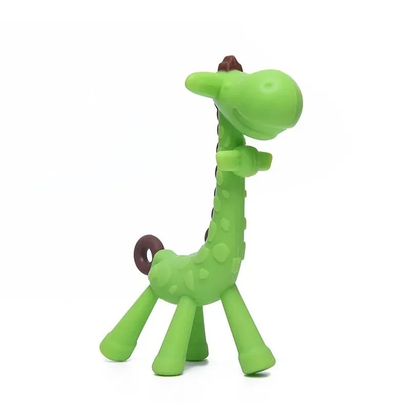 Cute Baby Molar Teethers Toy Soft Silicone Giraffe Rabbit Cartoon Teething for Babies Relief Gums Pain Toys Newborn Essentials