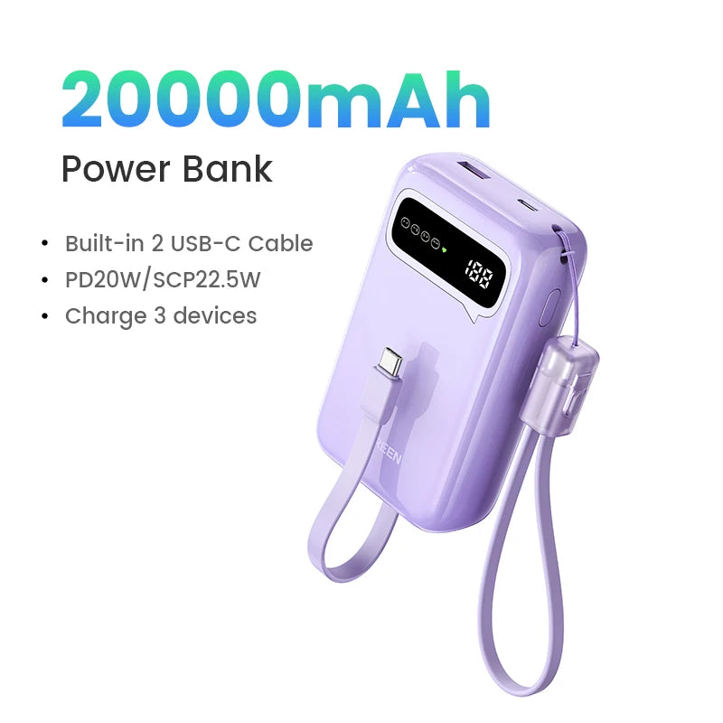 20000mAh Portable Charger - Fast Charging Power Bank for iPhone 16 Tidesmit