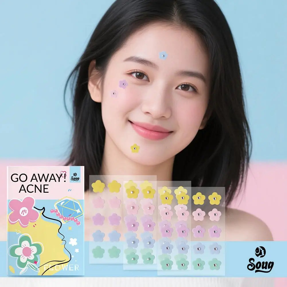 20/60pcs Hydrocolloid Acne Patches Flower Shape Pimple Patch For Face Spot Treatment Stickers For Overnight Makeup