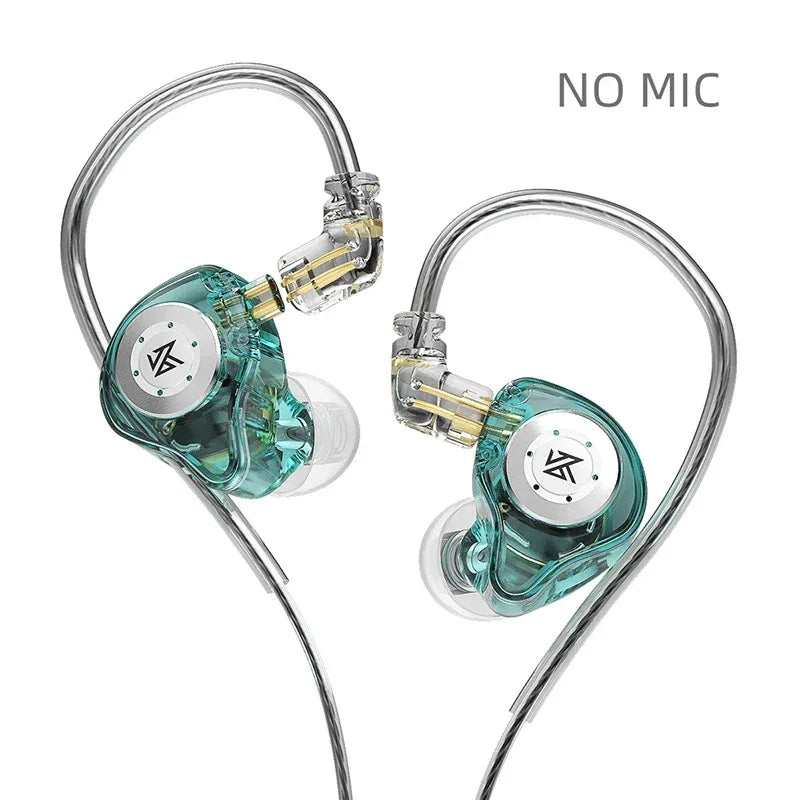 KZ EDX Pro In-Ear Monitors - HiFi Wired Earbuds by Tidesmit EDX pro cyan NO mic China Mainland Tidesmit