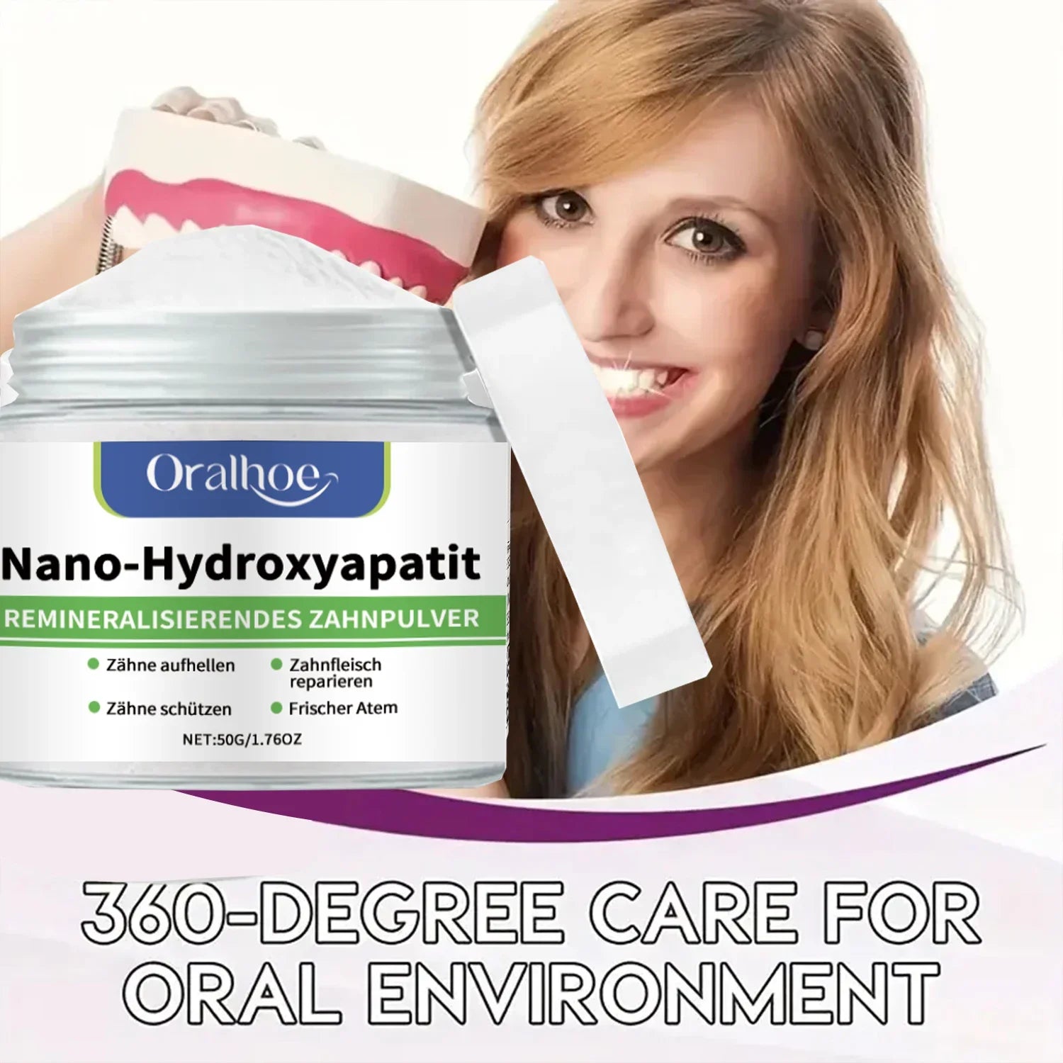 Tidesmit Winter Whitening Tooth Powder with 10% Hydroxyapatite for enamel repair and fresh cool mint breath
