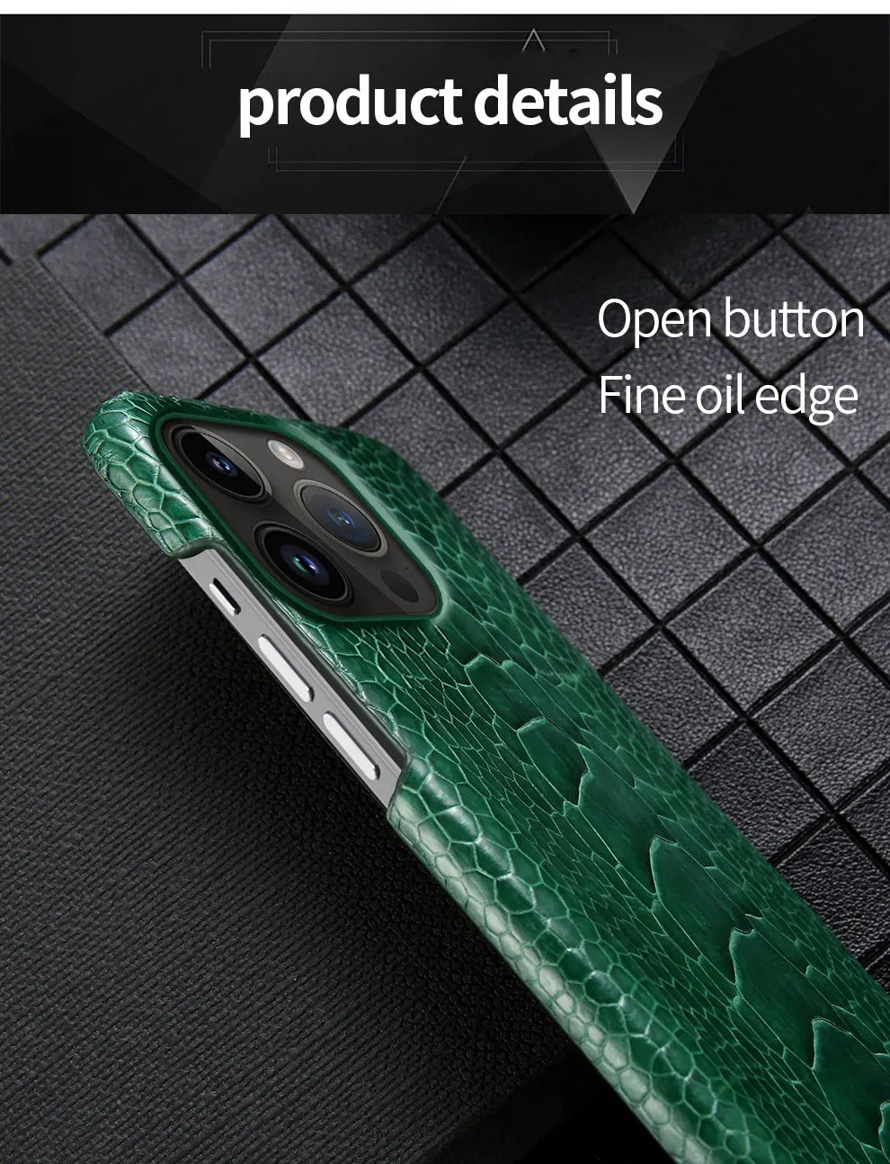 iPhone 16 Pro Max Genuine Leather Case | Slim Shock-Absorbing Cover Tidesmit