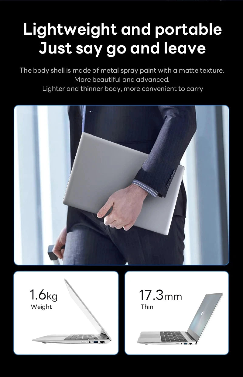 2026 Portable Laptop Computer Intel Core i9 10980HK/N150 Windows 11 Gaming Notebook 16GB RAM 1TB SSD WiFi6 14.1" Office Laptop