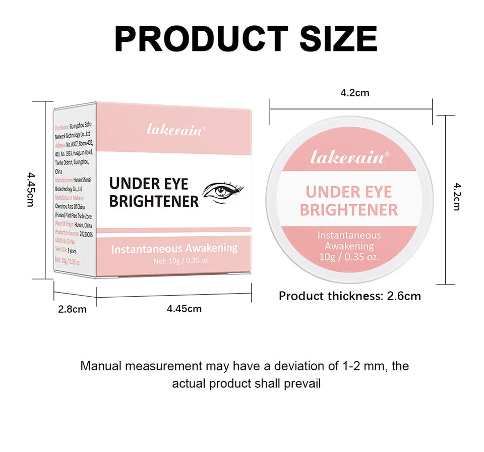 Tidesmit Lakerain hydrating under eye concealer cream for dark circle correction and brightening on all skin types