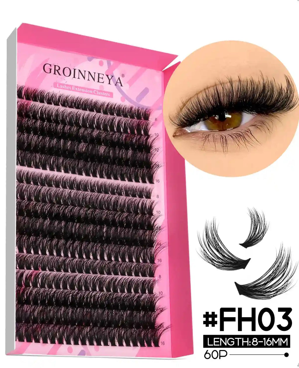 DIY Lash Extension Kit with Bond and Seal - Pro Cluster Set Lip Care Tidesmit