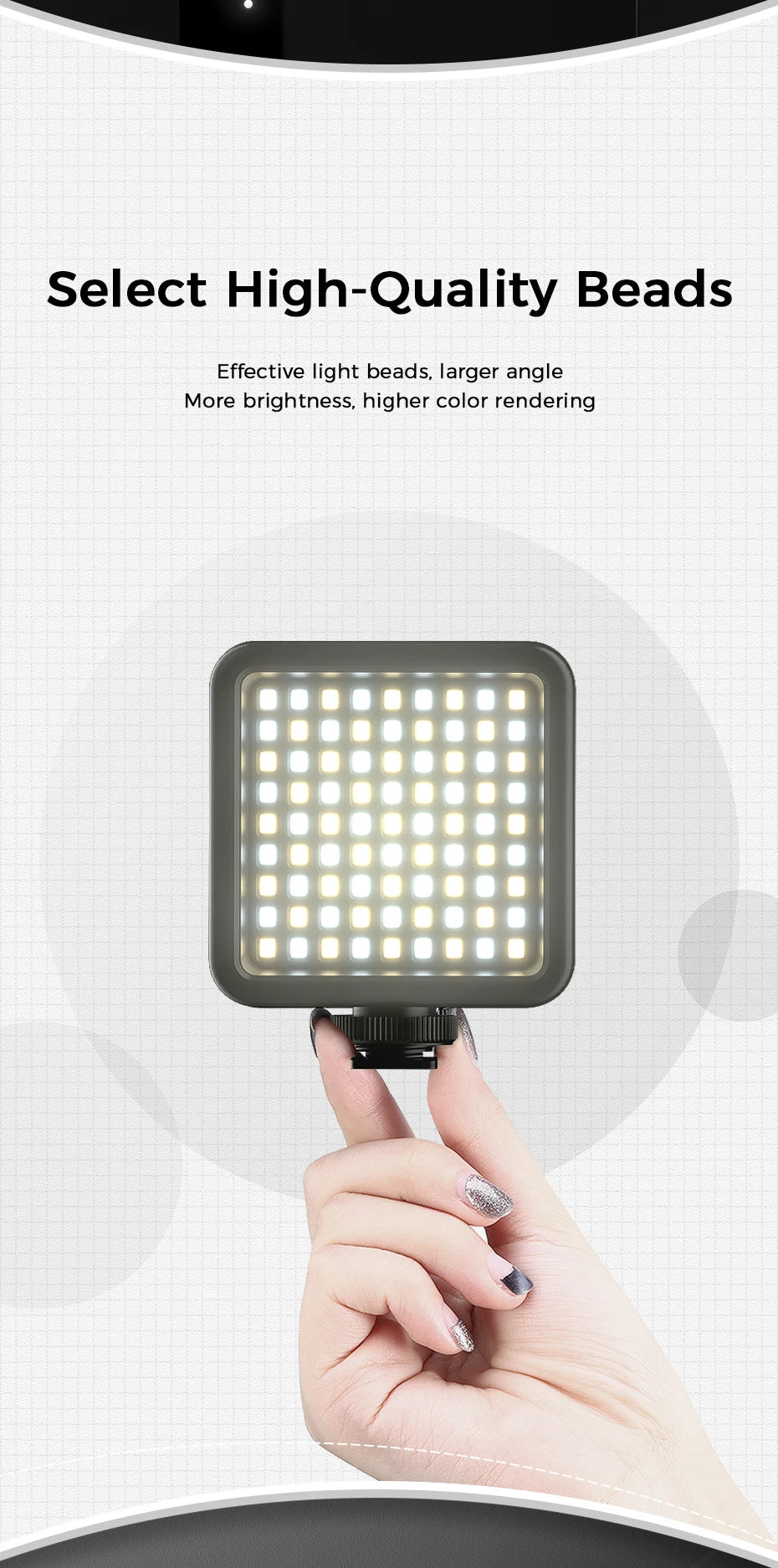 LED Video Light Dimmable Vlog Panel | 3200-5600K Adjustable Color Tidesmit