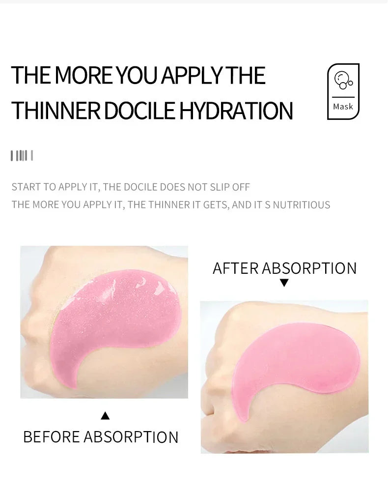 Collagen Eye Mask Anti-Wrinkle Eye Patches Fade Fine Line Remove Dark Circle Bag Anti-Puffiness Moisturizing Brighten Skin Care