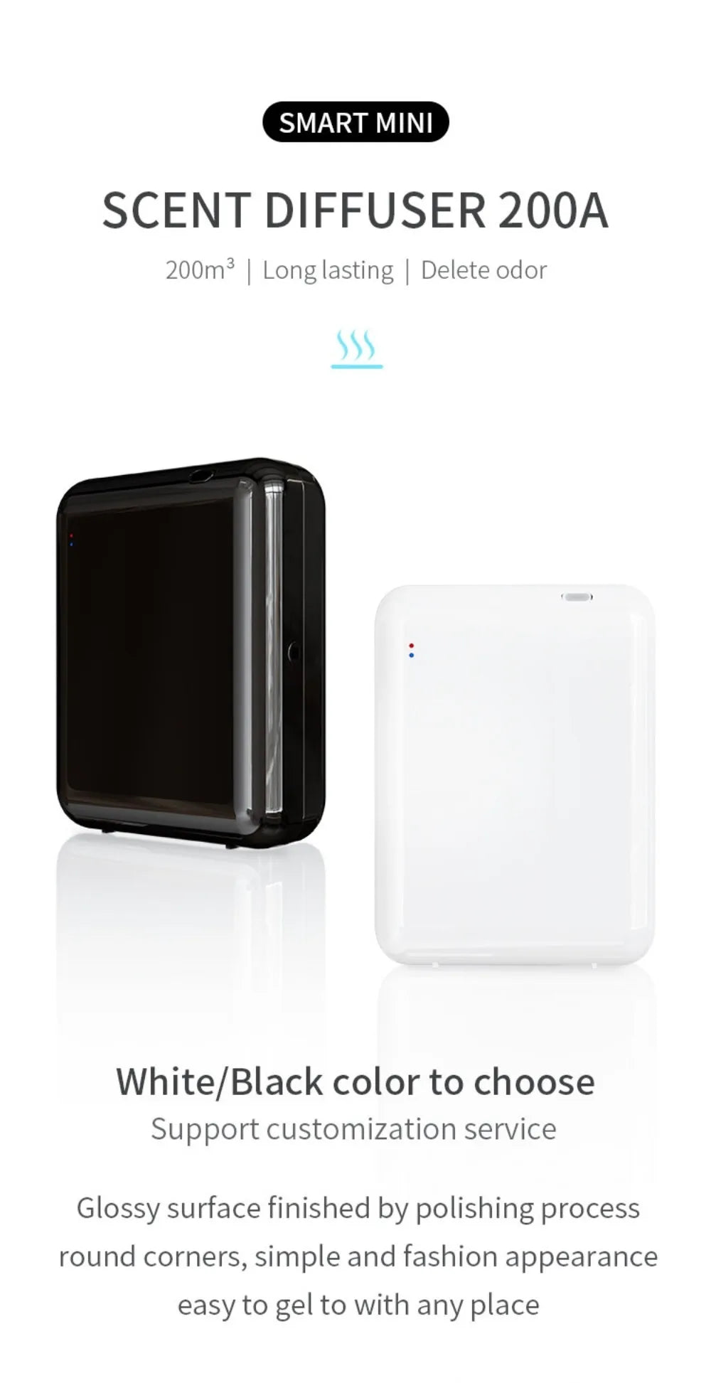 Smart Waterless Essential Oil Diffuser Home Fragrance Oil Scent Machine  Desktop Bluetooth Controlled Aroma Diffuser for Hotel