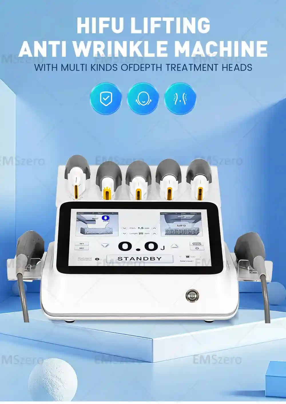 7D HIFU Skin Tightening Machine for Facial Lifting | Tidesmit Eye Massage Instrument Tidesmit