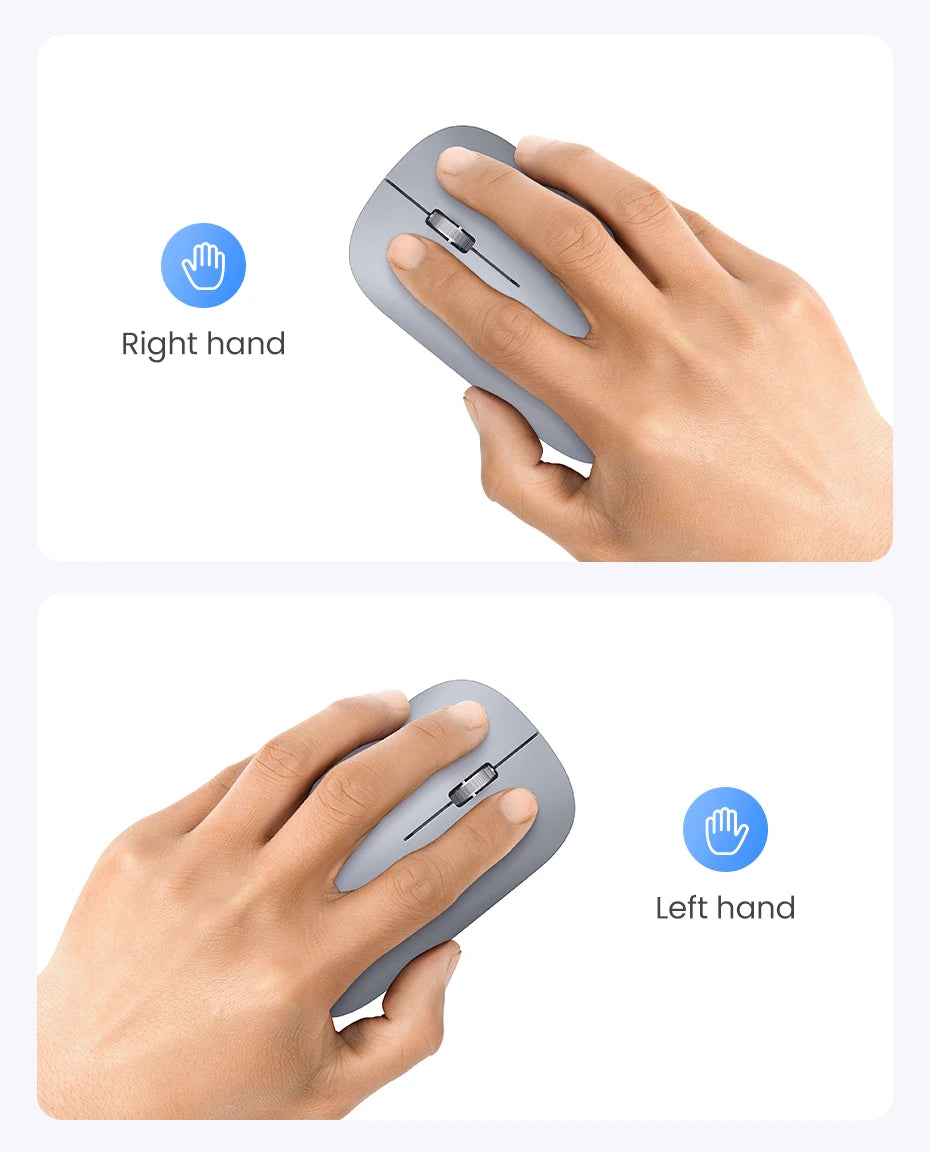 UGREEN Mouse Wireless Bluetooth 2.4G Silent Mice 4000 DPI Left Right Hand For MacBook Tablet Computer Laptop PC Wireless Mouse