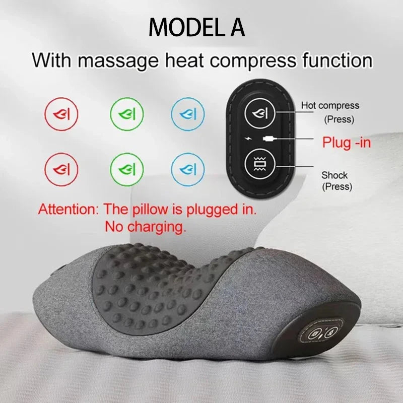 Electric Neck Massager with Heat and Vibration - Tidesmit Wellness Back Massage Instrument Hot-Massage-A Tidesmit