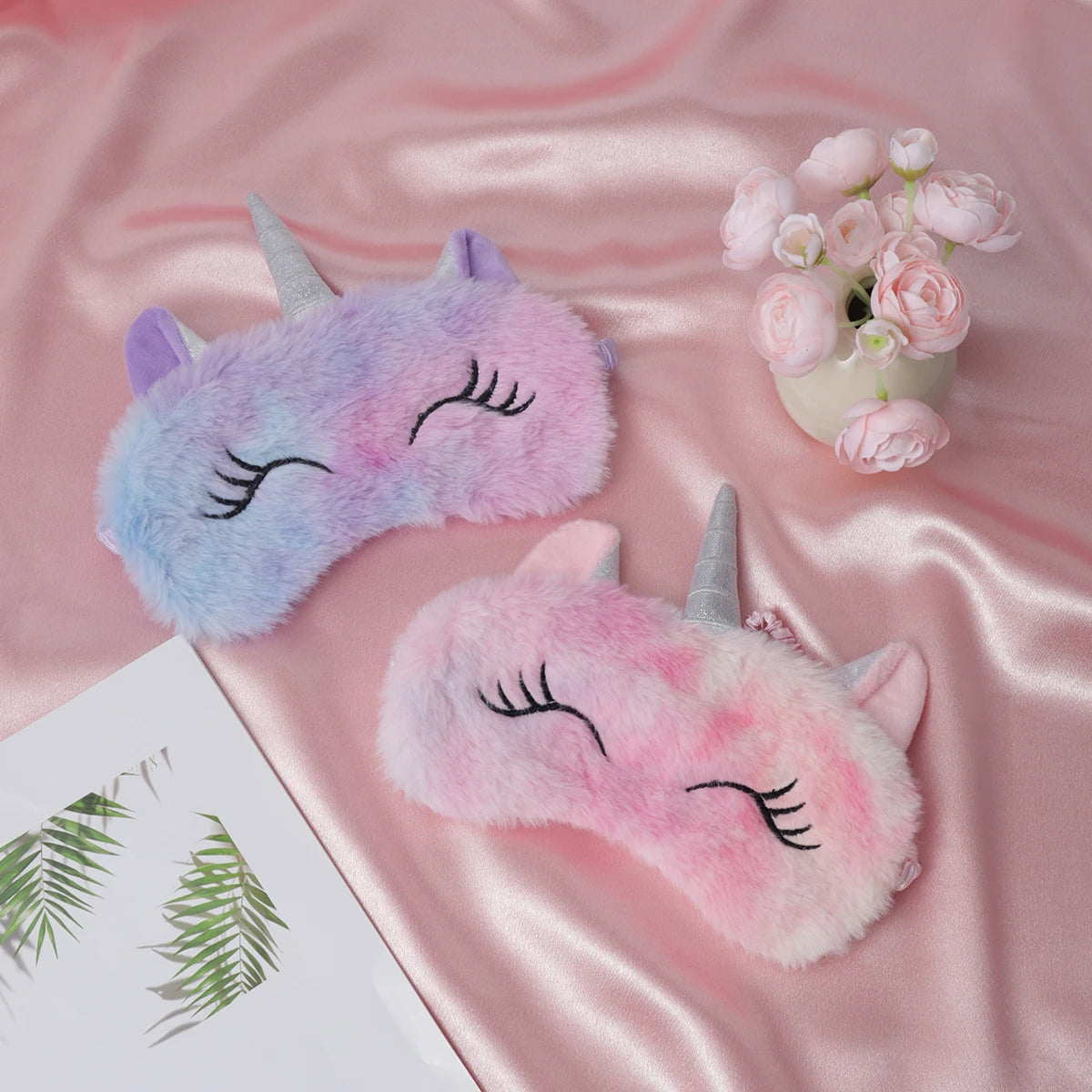 1pc/3pcs/5pcs-Cartoon Unicorn Party Anime Sleeping Mask Kids Gift Cute Blindfolds Travel Sleep Eye Band Shade Rest Eyepatch