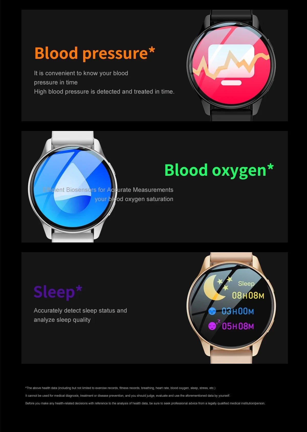 New Women Bluetooth Call Smart Watch HeartRate Blood Pressure Monitoring Smartwatches IP67 Waterproof Men Smartwatch+Box