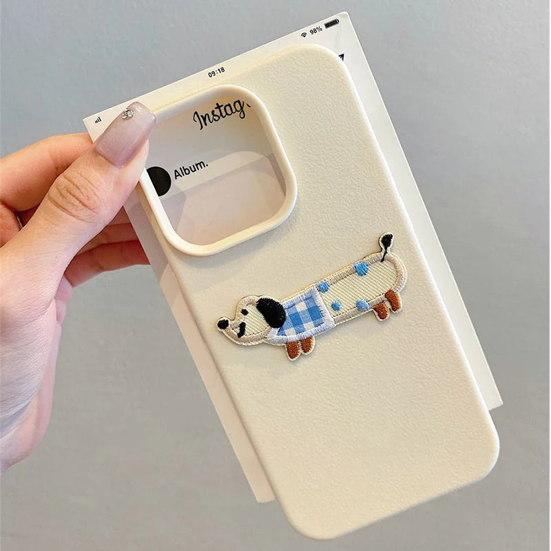 3D Cartoon Dog Phone Case - Shock-Absorbing Cover for iPhone Series Tidesmit