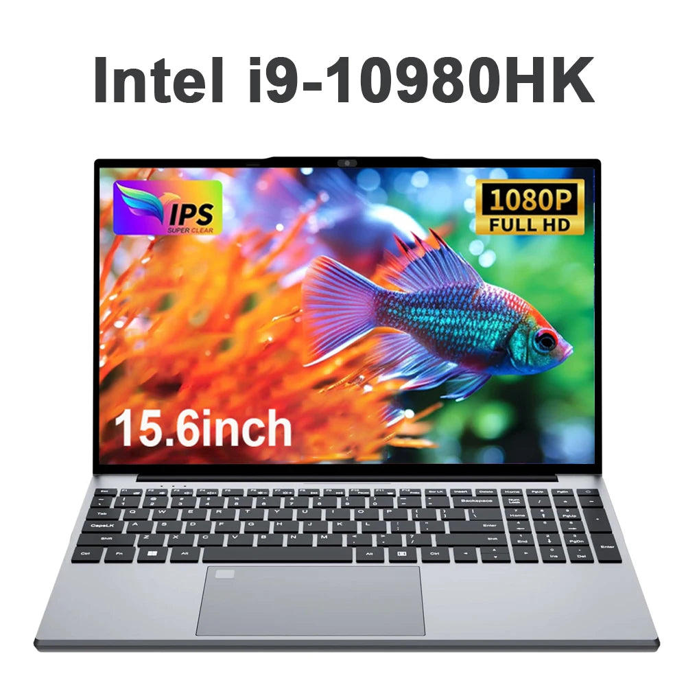 Windows 11 Gaming Laptop 15.6" Intel Core i9 10980HK/i3 6100U PC Gamer Computer 16GB RAM SSD 1TB Notebook PC Bag Office Laptop