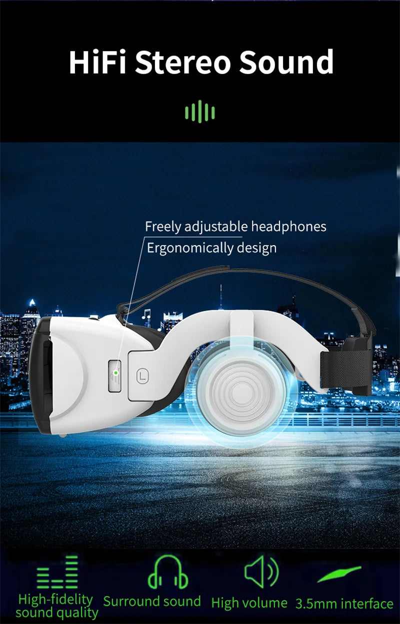 VR Headset for Smartphones - G06EB Immersive 3D Smart Glasses Tidesmit