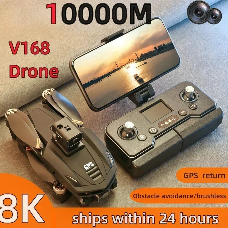 8K GPS Camera Drone with Obstacle Avoidance - Foldable Pro Model Tidesmit