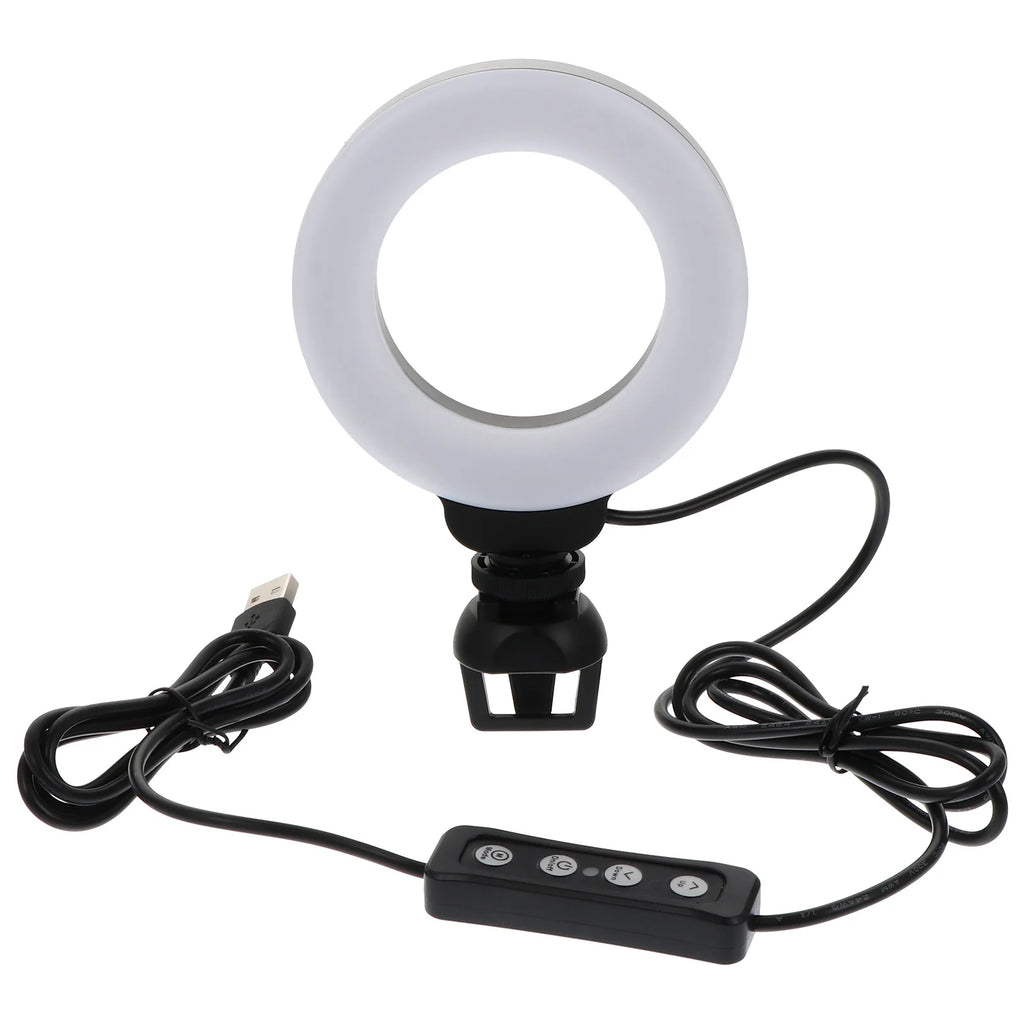 4 Inch LED Ring Light for Video Calls - Adjustable Tone Clip-On Light Tidesmit