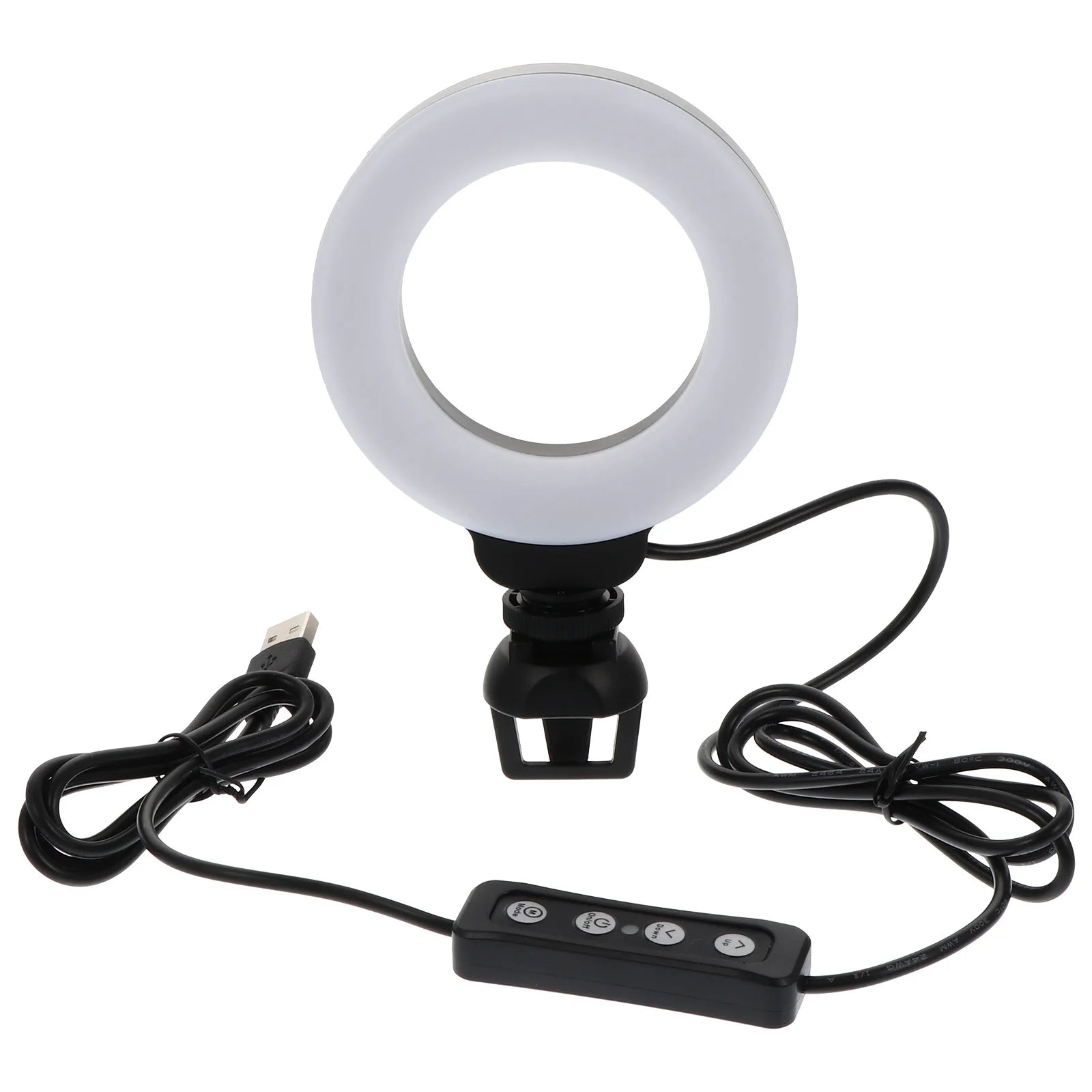 4 Inch LED Ring Light for Video Calls - Adjustable Tone Clip-On Light Tidesmit