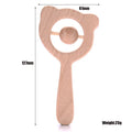 1Pcs Animal Shape Baby Wood Teether Rabbit Owl Beech Wooden Ring Teether Nursing Pendant Baby Rattles Chew Toys