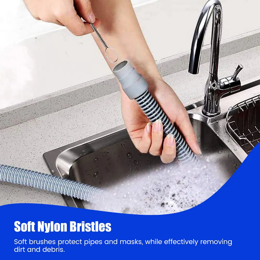 4 Pack CPAP Cleaning Kit for Hose & Mask, with Cpap Hose Dryer, Collapsible Wash Basin & Hose Hanger, Universal Cleaning Brush