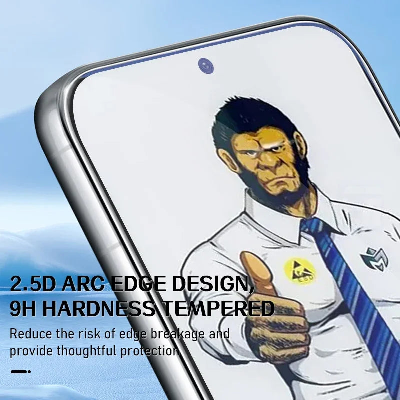 3PCS Fingerprint Unlock Tempered Glass Screen Protectors for Samsung Galaxy S25 S24 Ultra S23 S22 Plus S25Ultra HD Film Cover AE Tidesmit