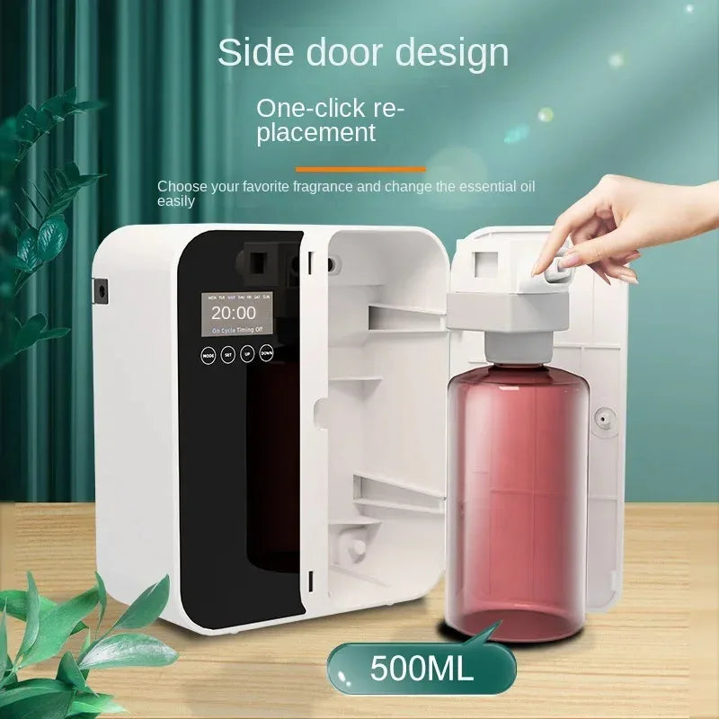 Wall Mounted Aroma Diffuser500ML Commercial Hotel Fragrance Machine Bar KTV Automatic Waterless Essential Oil Nebulizer Diffuser