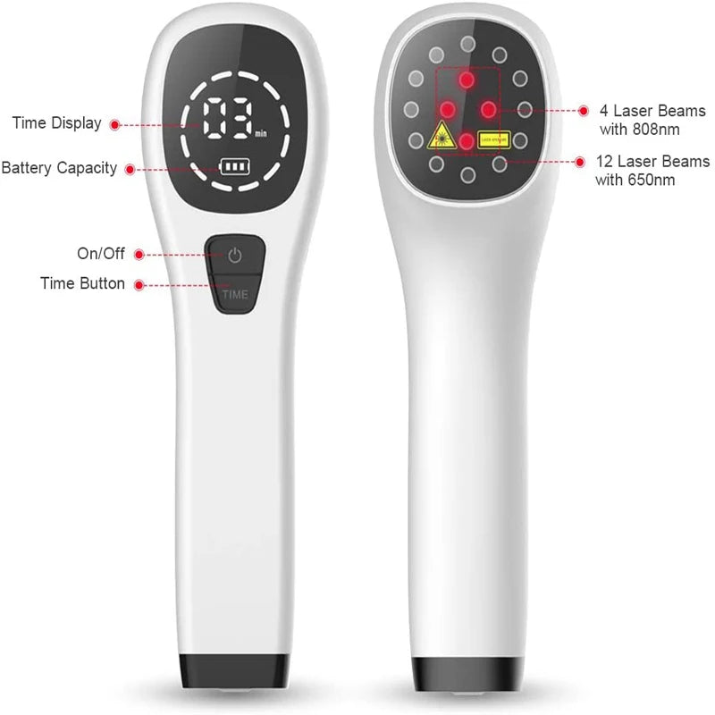 Laser Therapy Device for Pain Relief - Handheld LLLT 808nm by Tidesmit Back Massage Instrument Tidesmit