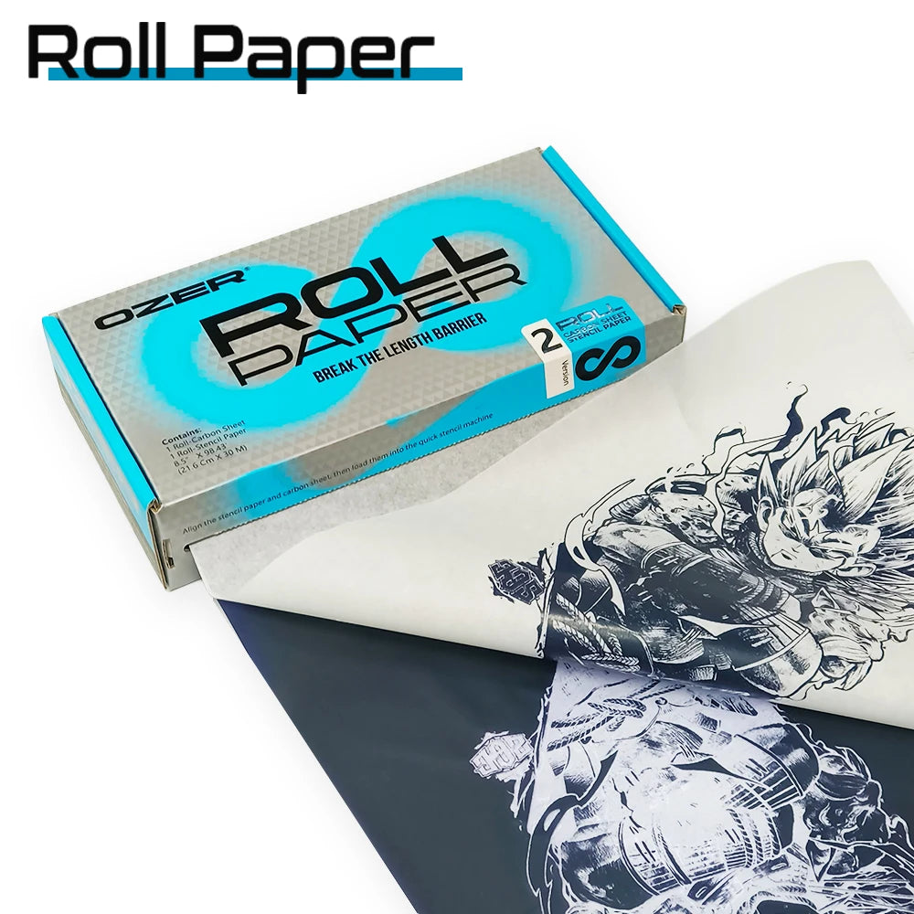 Tattoo Transfer Paper for Thermal Printers - 100 Sheets High Precision Permanent Makeup Machines Tidesmit