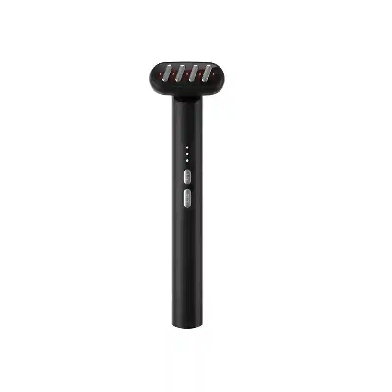 Tidesmit Microcurrent LED Face Massager Wand - Portable Skin Tool Massage Roller Black Tidesmit