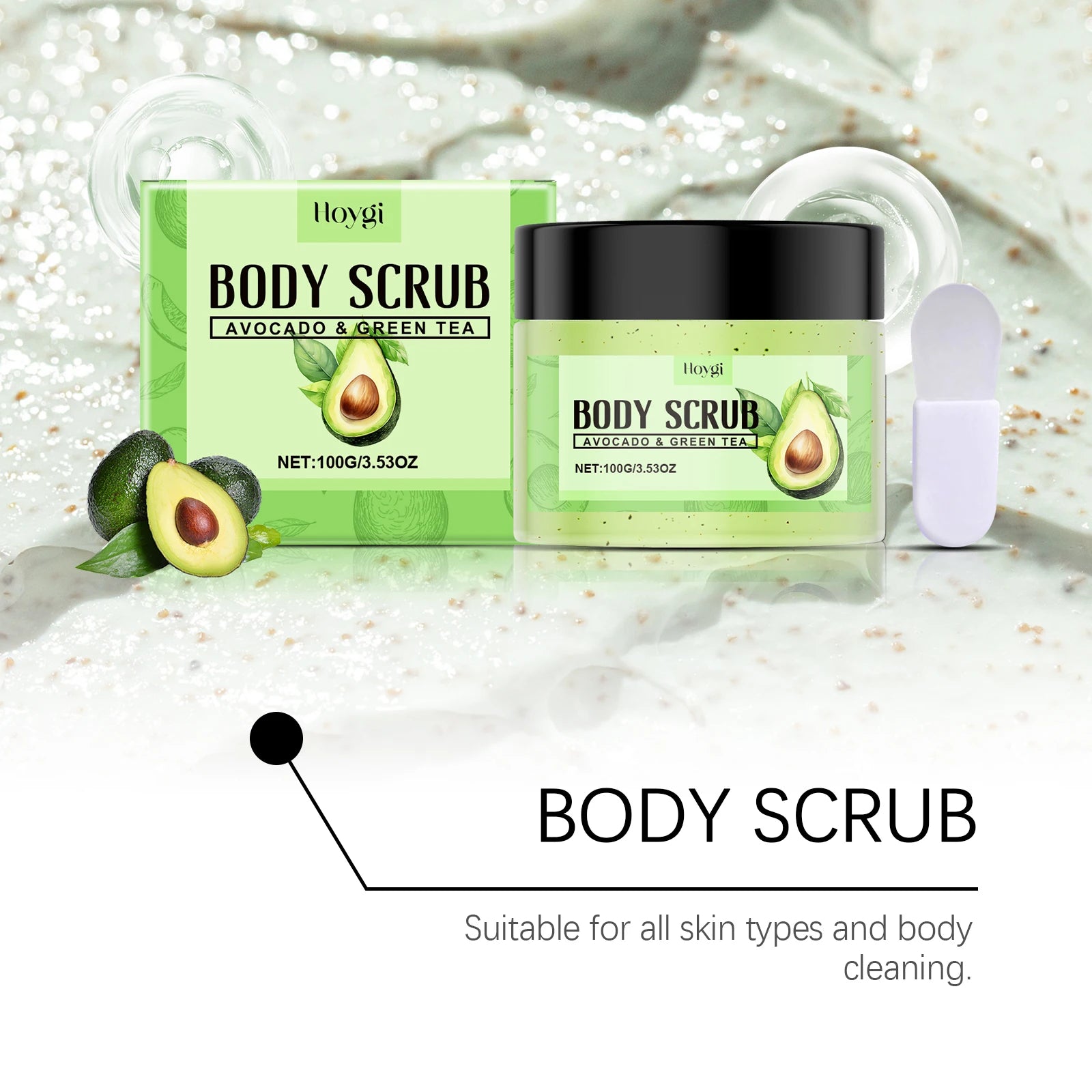 Matcha Body Scrub - Gentle Exfoliating Pore Cleanser (100g) Scrubs Treatments Tidesmit
