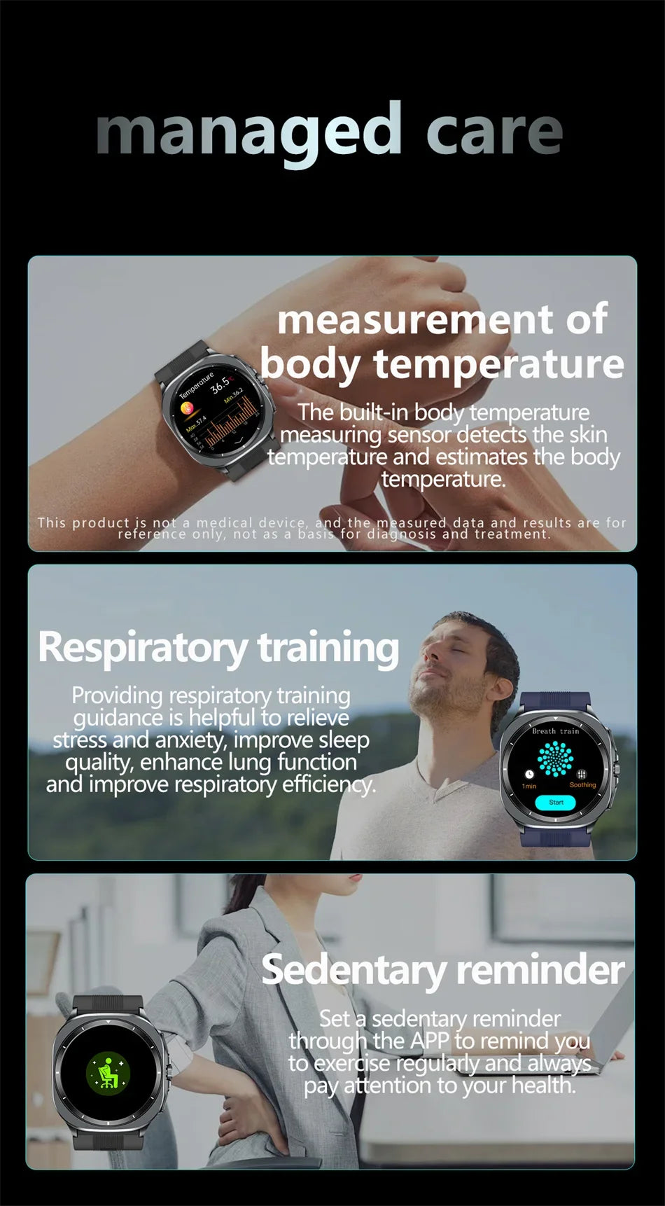 HY Digital Airbag Smartwatch for Huawei, Air Pump True Accurately Blood Pressure Watches Uric Acid Blood Lipids Health Watch Men