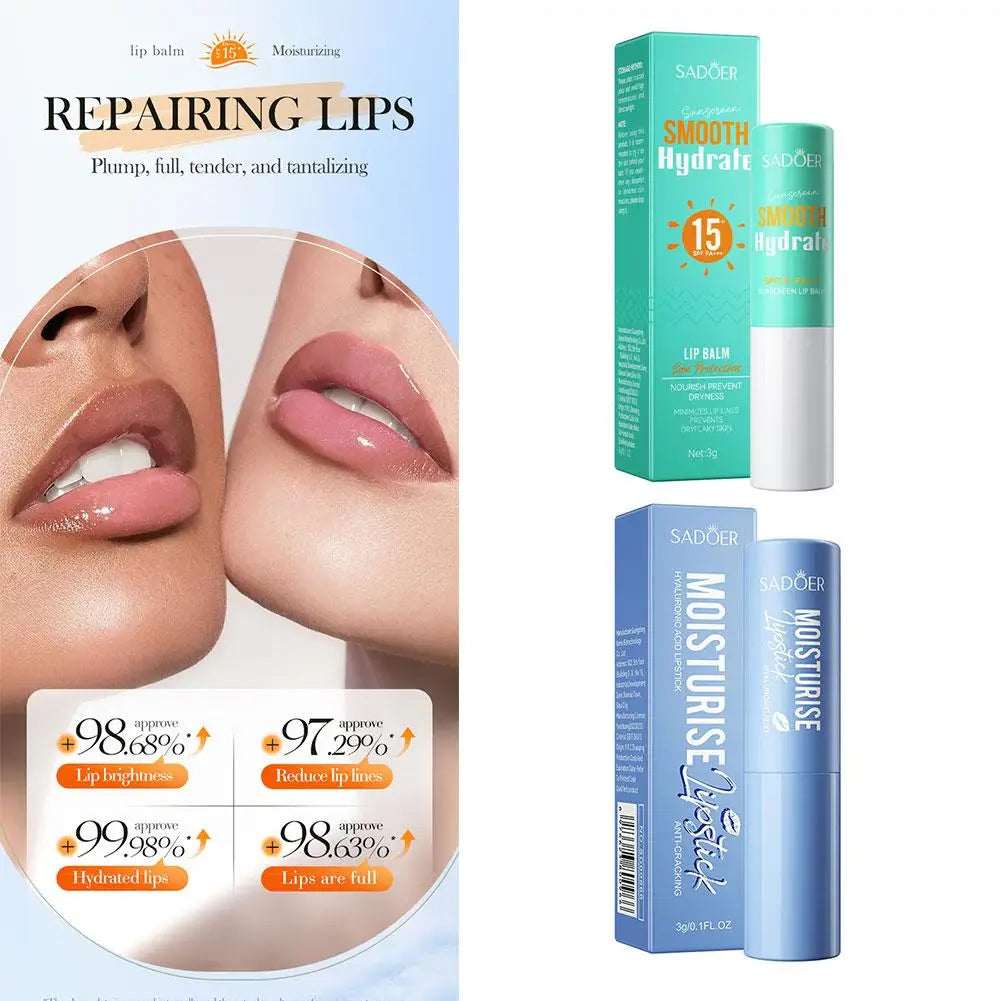 Hyaluronic Acid Lip Balm SPF 15 - Moisturizing Lip Care by Tidesmit Lip Care Tidesmit