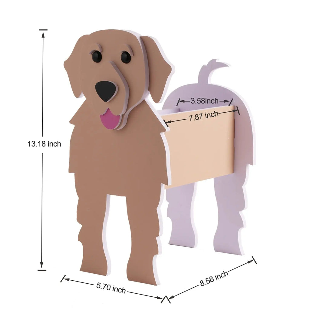 Cute Animal DIY Flower Planter PVC Pet Dog Potted Garden Yard Decoration Plant Container Holder Decor Garden Flower Pots  Orname