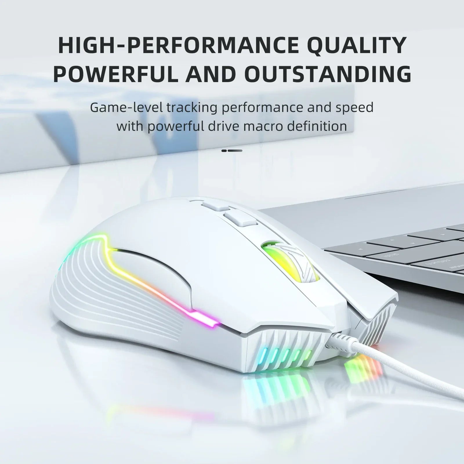 Tidesmit RGB Gaming Headset With Noise Cancelling Mic - Over-Ear PC Mouse Tidesmit