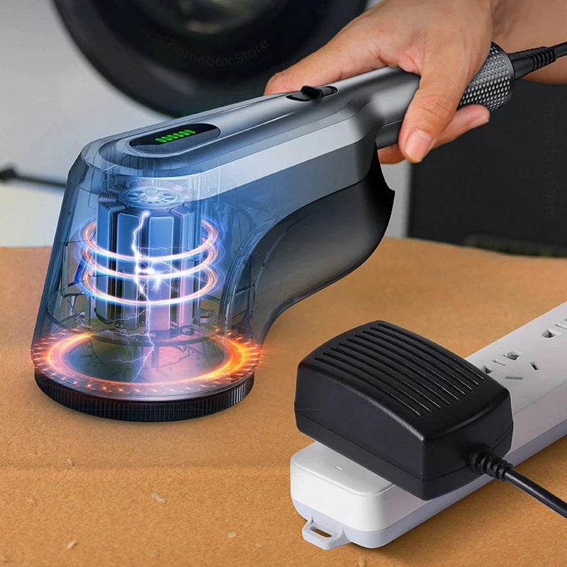 Tidesmit 60W professional lint remover machine showing side angle and precision shaver head for fabric care