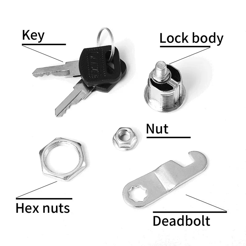 5/20 Sets Security Lock Metal Cylinder Cabinet Locker Cam Lock With Keys Security Mailbox Lock Drawer 16mm/20MM/25MM/30MM