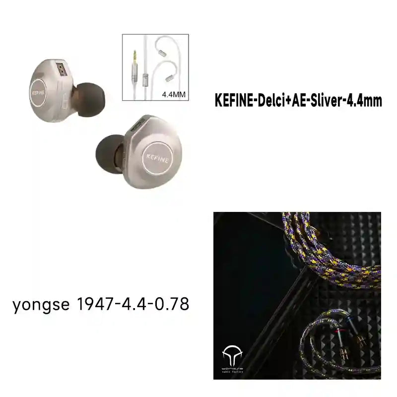 Kefine Delci AE Hi-Fi IEMs | 10mm Dual-Tuning Dynamic Driver | Tidesmit 4.4mm-1947-4.4mm Tidesmit