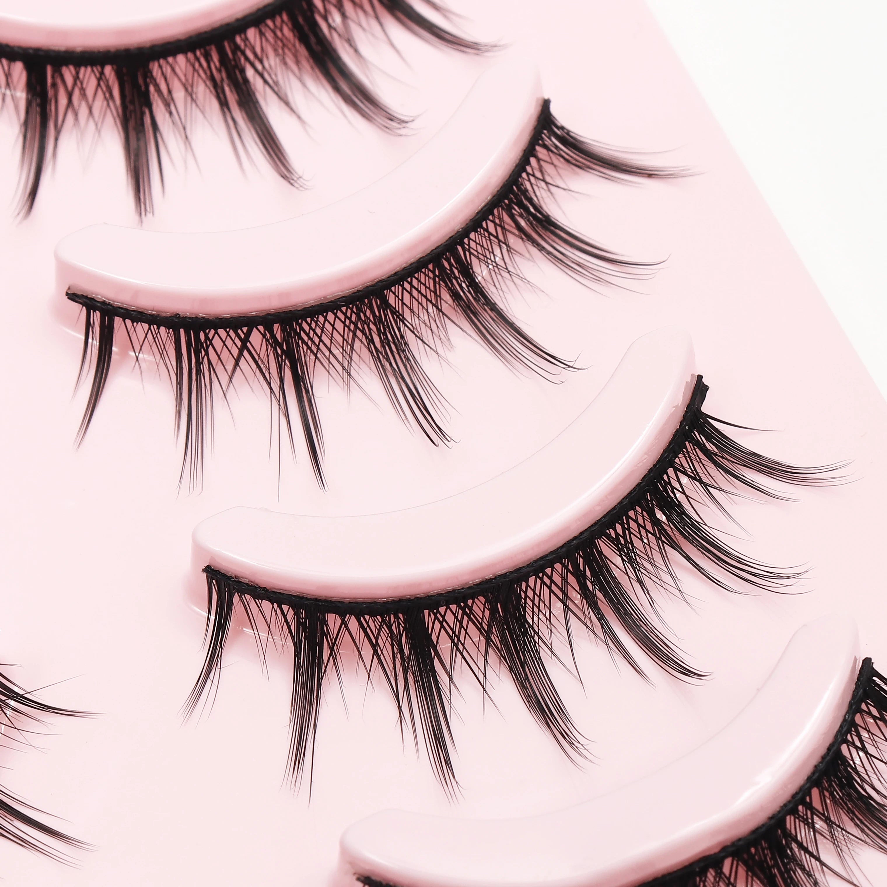 Anime Manga False Eyelashes - Natural Wispy Faux Lashes - 5 Pairs Set False Eyelashes Tidesmit