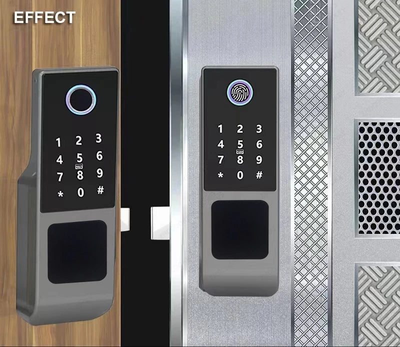 Waterproof Tuya Wifi Smart Lock Fingerprint RFID Card Passcode APP Remote Control TTLock Bluetooth Entry Electronic Rim Lock