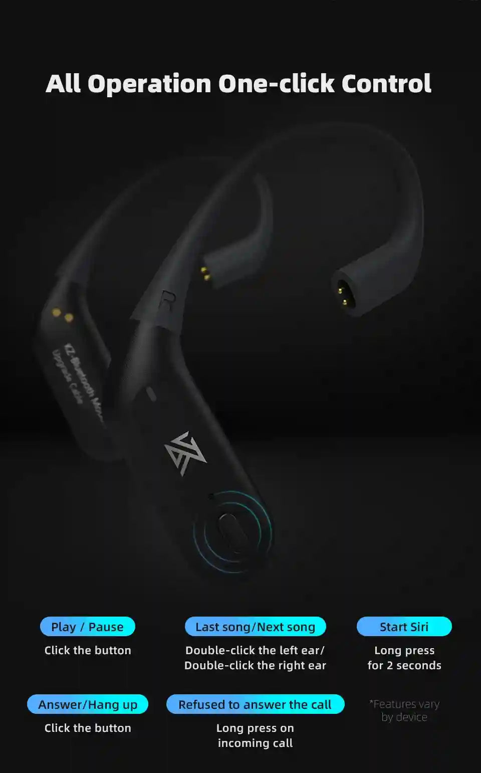 Wireless Bluetooth Earphone Adapter for KZ C Pin | Tidesmit AZ09 Pro Tidesmit