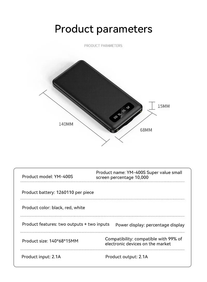 Tidesmit 200000mAh Portable Power Bank - 120W Fast Charging PD Battery Tidesmit