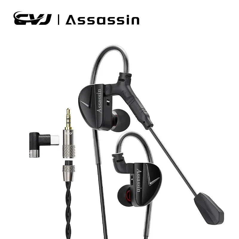 Tidesmit Gaming Earphones 1BA+1DD Dual Driver Wired In-Ear HiFi Assassin Tidesmit